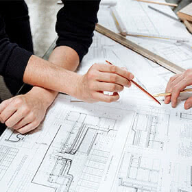 Planning solutions over technical drawings