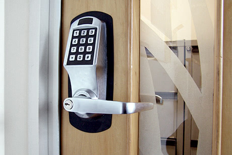 A native smart lock on an office door